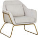 Watts Gold / Polo Club Muslin / Bravo Cream Lounge Chair